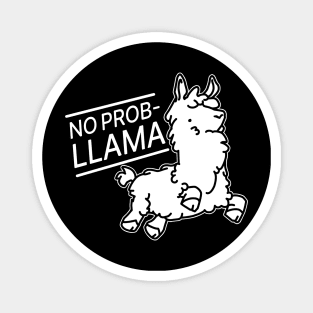 No Problem Llama on Dark Colors Magnet